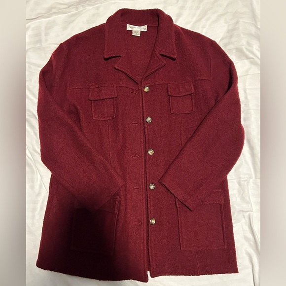 Casual Corner Wool Long Coat with Buttons - XL - Picture 1 of 9